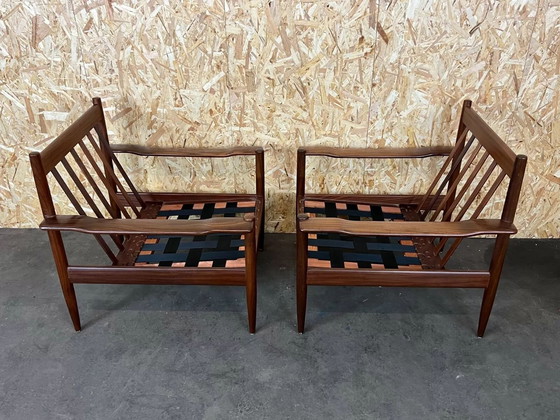 Image 1 of 2x 60s 70s teak armchair Easy Chair Loungechair Danish Modern Design 70s