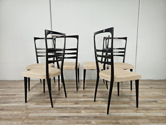 Eetkamerstoelen van beuken en Skai – Hout (photo 2 of 21)