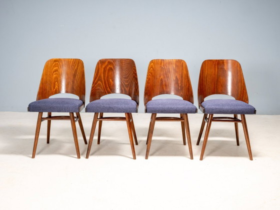 Image 1 of Set van 4 TON 514 stoelen, Oswald Haerdtl, Tsjechoslowakije, jaren 1950