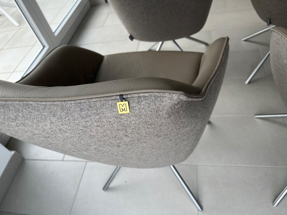 4 x Koinor Lederstühle Dining – Drehstühle, Chrom (photo 3 of 6)