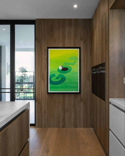 Golf – 1960 – Originele vintage sportposter van Munetsugu Satomi – Mid-Century Modern – 97x67 cm