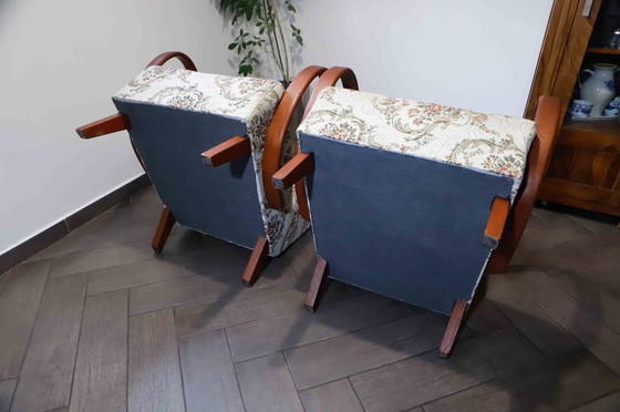 Image 1 of Set van 2 stijlvolle Halabala loungefauteuils