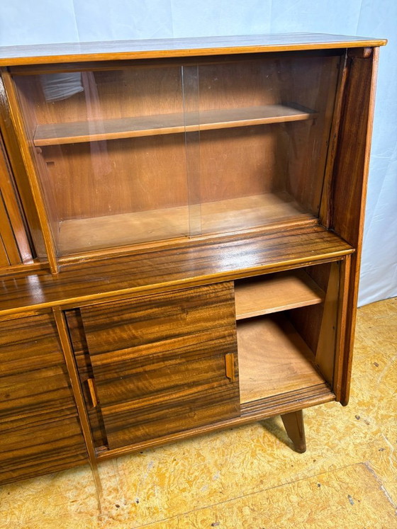 Image 1 of Mid Century Retro Vintage Walnut Sideboard / Drinks Cabinet by F.D. Welters (Circa 1960)  A stylish and highly functional mid ce