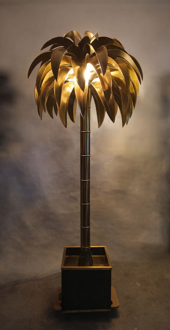 Image 1 of Large Maison Jansen Palm Lamp – 185 cm – Christian Tecoueyres – Original