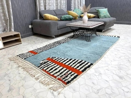 Tappeto tessuto a mano 200x300 cm, lana, multicolore, Marocco – Tappeti, Wool, Mid Century Modern (photo 4 of 9)