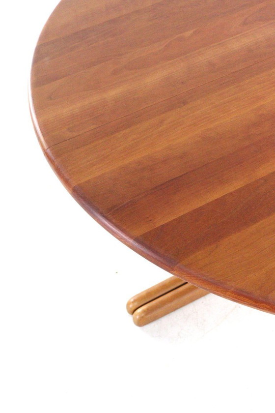 Vintage Round 2x Extendable Dining Table Danish – Wood (photo 5 of 18)