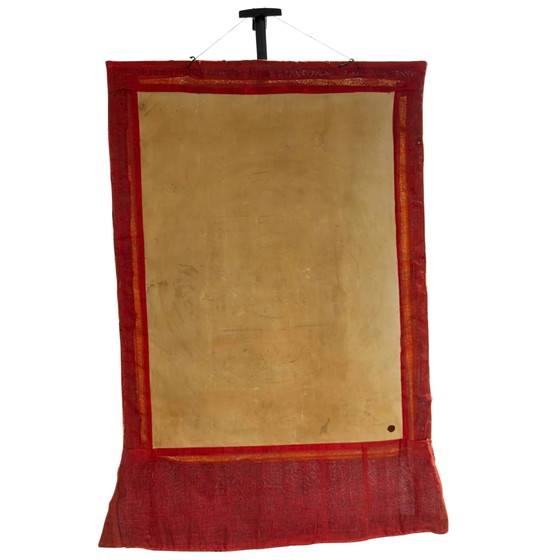 Mandala Thangka tibetano antico - Dipinto a mano con sigillo di cera - 90cm – Dipinti e disegni, Cotton (photo 8 of 9)