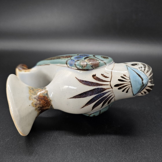 Image 1 of Uccello in ceramica Tonala firmato Ken Edwards Studio Art Messico Grande Vintage