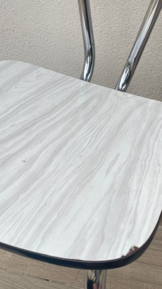 Coppia di sedie vintage in formica – Sedie da pranzo, Metal (photo 27 of 29)