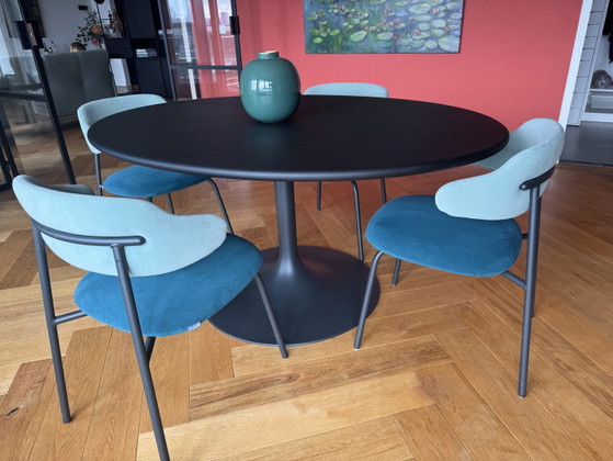 Tavolo da pranzo con 4 sedie Artifort – Set da pranzo, Metal, Textile (photo 8 of 9)
