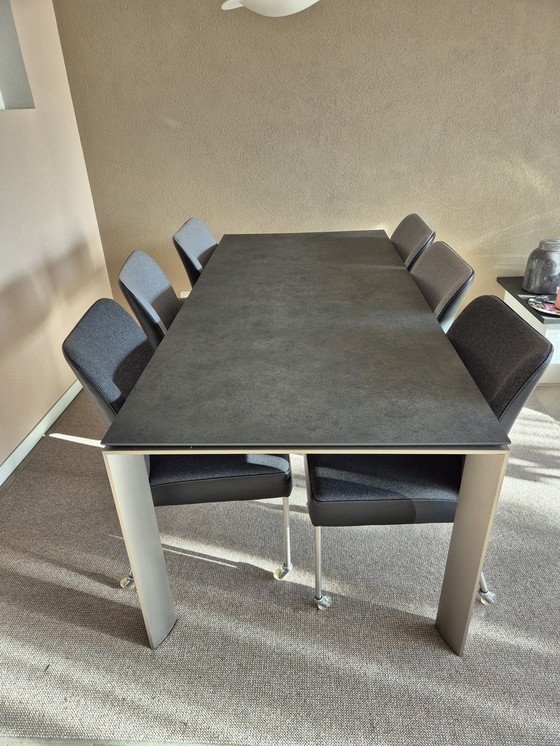 Image 1 of Bert Plantagie dining table with 6 chairs