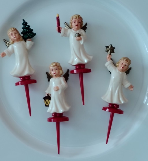Bakelite vintage angel 1950s/60s plug-in figurines Advent wreath