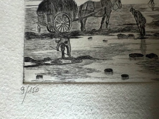 Image 1 of Lot de 2 estampes originales signées – Steinlen & J.C. Lalouette – XXe siècle