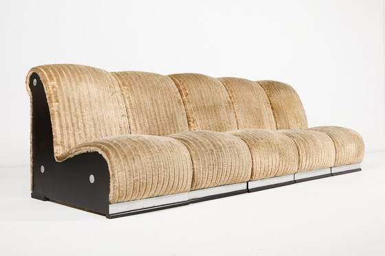 Image 1 of Conjunto de asientos italiano de estilo moderno de mediados de siglo, década de 1970.