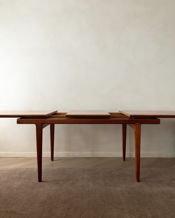 Danish Modern Teak Extendable Dining Table Attributed to Sven Ellekaer, Denmark, 1960s – Wood (photo 3 of 18)