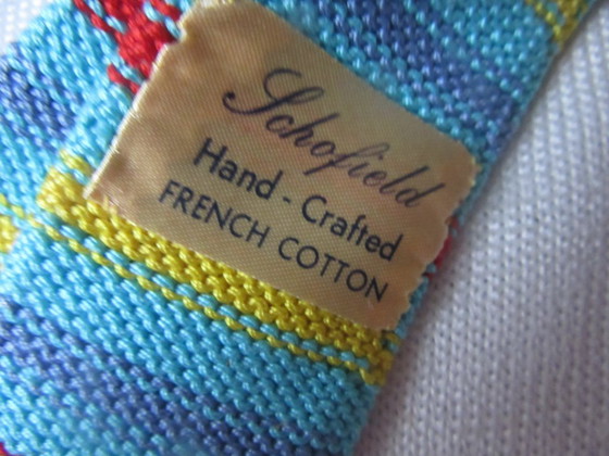 Schofield Slim Tie hand-crafted French Cotton, vintage, 60's – Decorative Objects (photo 3 of 7)