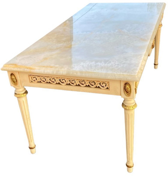 Image 1 of Louis XVI coffee table with white marble top