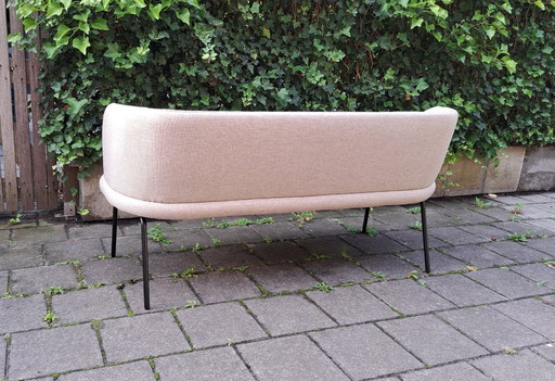Banc de salle à manger plissé BOLIA - Gris chaud - Steffensen & Würtz