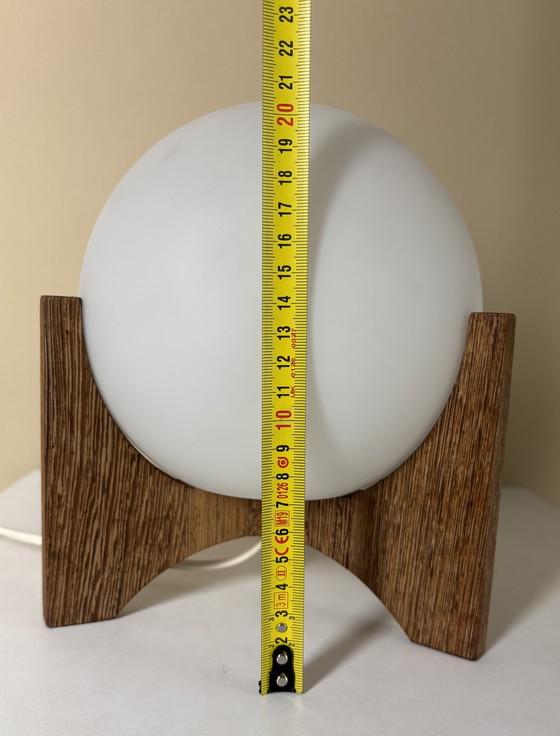 Image 1 of Lampe de table vintage Raak Amsterdam Hokusai D-2022 Bois wengé / verre