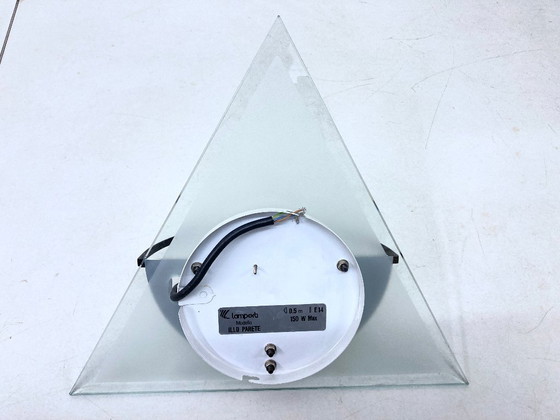 Image 1 of 2 Lampade da parete in vetro Lamperti Illo Design Alberto Podesta anni '80 Postmoderno