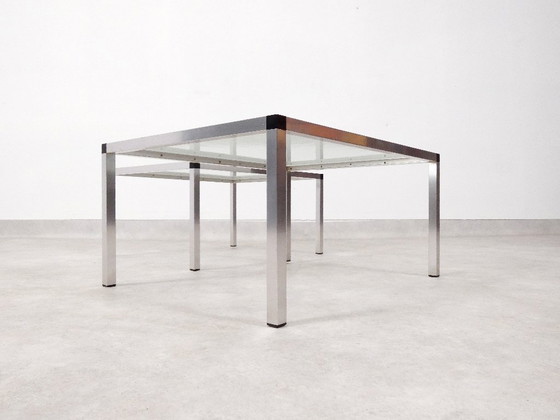 Image 1 of Tables d'appoint vintage - aluminium et verre