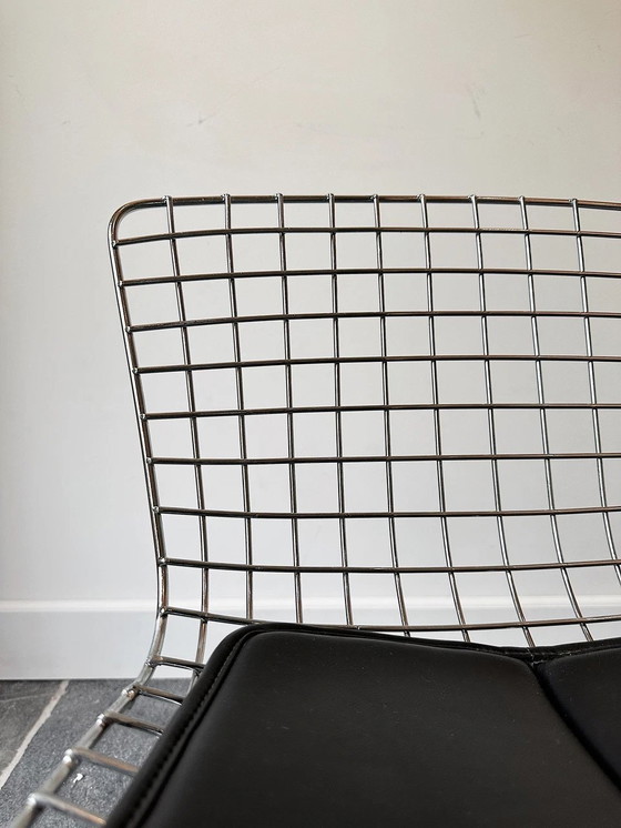 Image 1 of 2x Bertoia Silla De Comedor Con Cojin Negro, vinilo