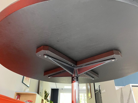 Image 1 of Eiken houten eettafel met vitra eames onderstel