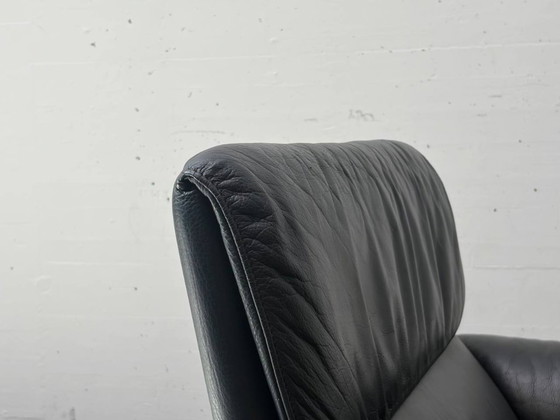 Image 1 of Zwarte leren fauteuil DS-2011 van De Sede, Zwitserland, jaren 80.