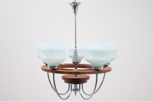 Art Deco chandelier, 1950s, Poland
