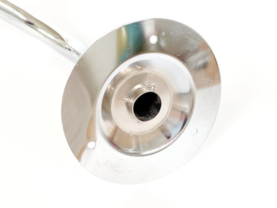 Image 1 of Porte-manteau vintage Spoutnik de l'ère spatiale, patère murale atomique en plastique chromé et crème, années 1970