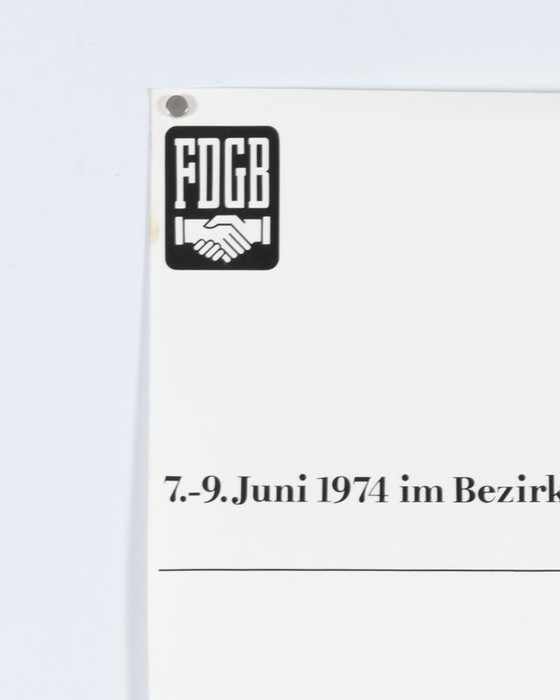 Image 1 of 15. Arbeiterfestspiele der DDR 1974 – Poster di propaganda vintage originale – Vintage – 81x57 cm