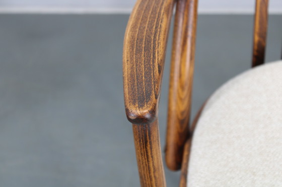 Image 1 of 1960 Antonin Suman Ensemble de six chaises de salle à manger en hêtre, restaurées