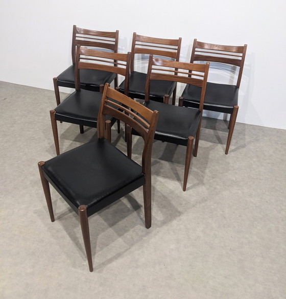 Image 1 of 6 chaises scandinaves vintage