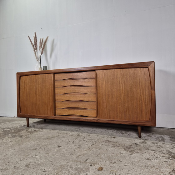 Image 1 of Dyrlund vintage 1960s teak sideboard, wall cabinet, TV cabinet