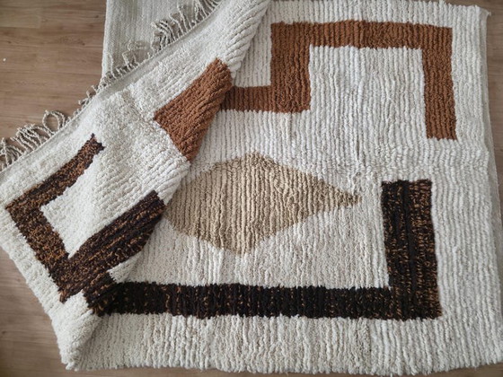 Alfombra tradicional hecha a mano de pura lana de 1,5/2,5 m – Aime Té, Wool (photo 3 of 7)