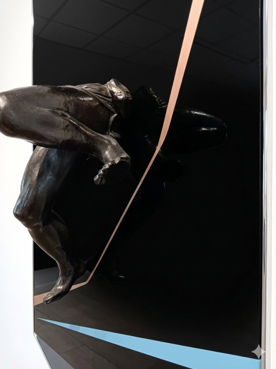 Image 1 of Große Waal-Skulptur aus Mischtechnik von Patrick Deschrijver „Der Seiltänzer“, Belgien 1986