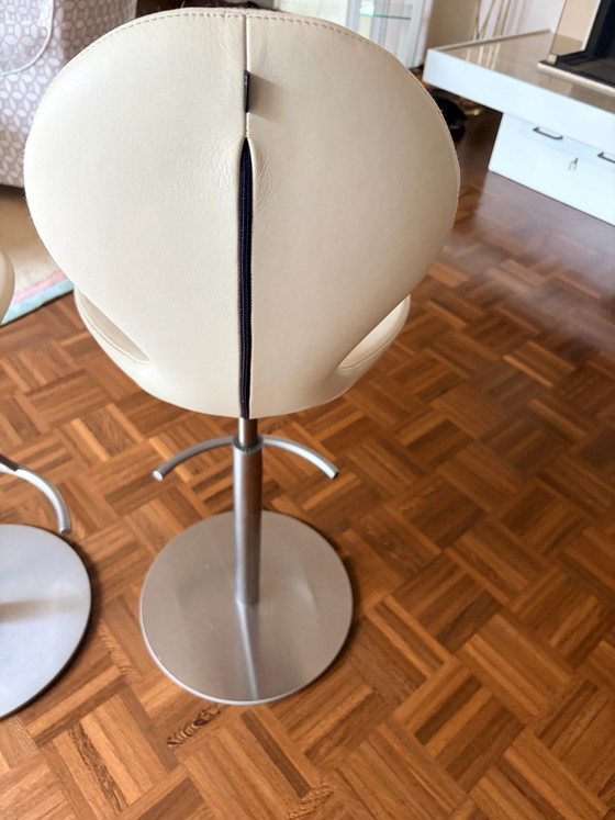 2x Varier Eight Sgabelli da bar (Pelle, regolabili in altezza) Design Premium – Cromo (photo 7 of 8)
