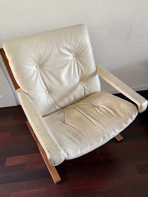 Vintage Fauteuil Siësta Classic Ingmar Relling – Wood, Leather