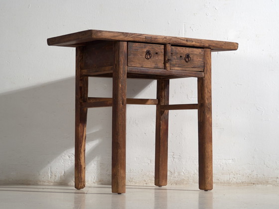 Consolle antica in legno di olmo – Cina, circa 1920 – Console, Iron (photo 15 of 40)
