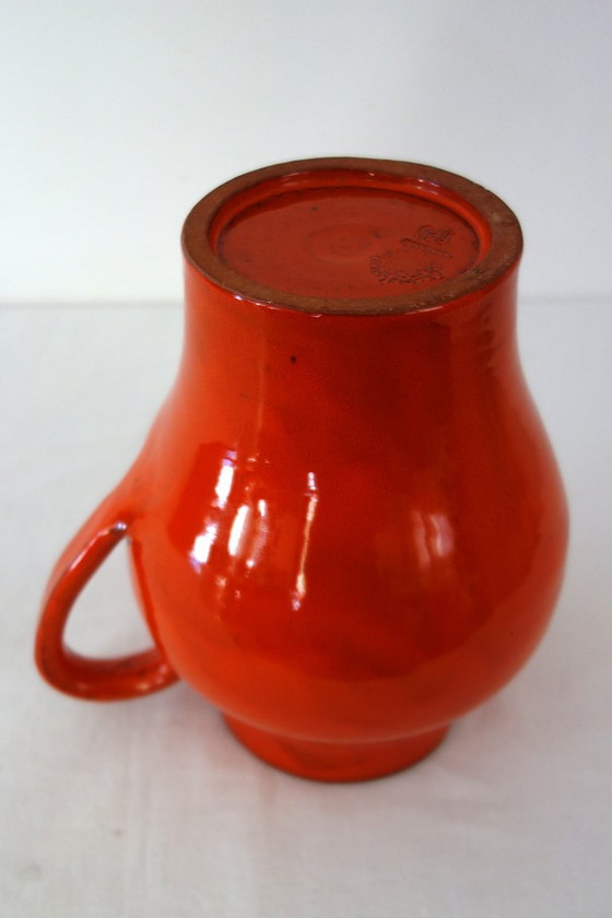 Rara brocca Robert Picault per Cerasarda, Italia, anni '60, Accessori da cucina, Ceramica, Arancione (foto 14 di 15)