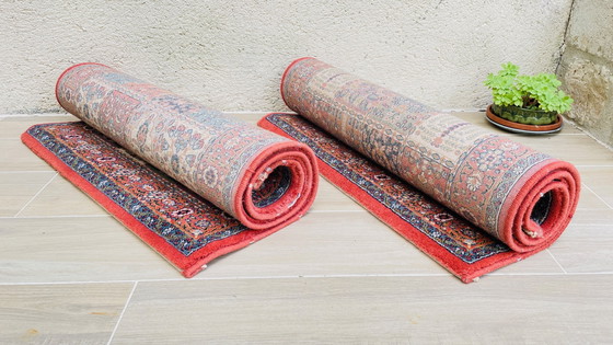 Image 1 of Paire TAPIS VINTAGE Inspiration Art Déco 