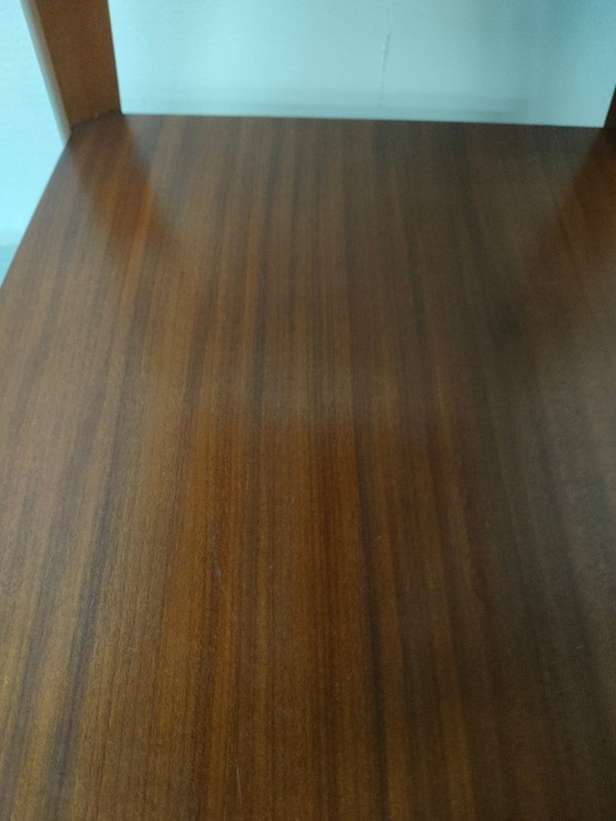 Image 1 of Table d'appoint/table à plantes unique du milieu du siècle avec incrustations de laiton (années 1960).