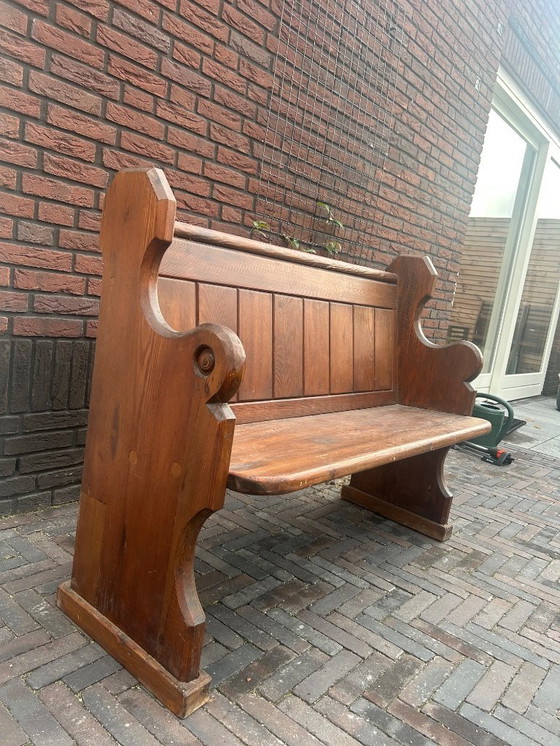 Image 1 of Antiek/vintage kerkbankje 