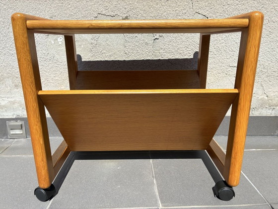 Aksel Kjersgaard for Odder side table with magazine shelf, 1960s, Wood, Brown, Scandinavian (photo 3 of 7)