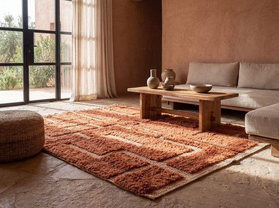 Image 1 of Handmade natural wool rug, traditional craftsmanship, 150/250 cm