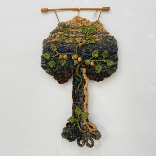 Wandteppich in Form eines Baumes, 1970er Jahre