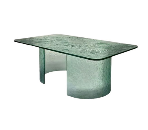 Table basse en verre brutaliste sculpturale par Heinz Lilienthal, Allemagne, années 1970