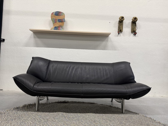 Image 1 of Leolux Tango sofá 3 plazas Piel negra