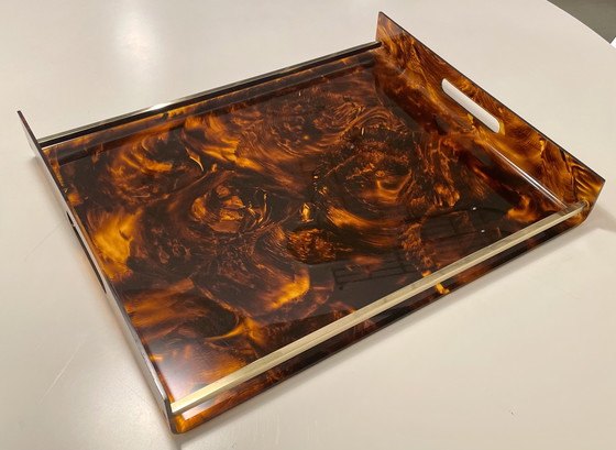 Image 1 of Maison Meraier Lucite Tortoise Frankrijk 70's