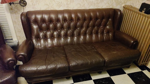 Leather Armchairs Chesterfield Style